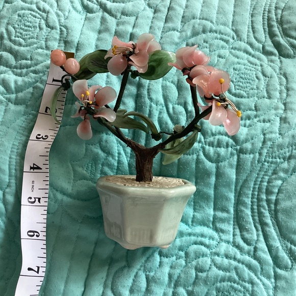 VINTAGE SMALL PINK CHERRY BLOSSOM BONSAÏ TREE - Picture 11 of 12
